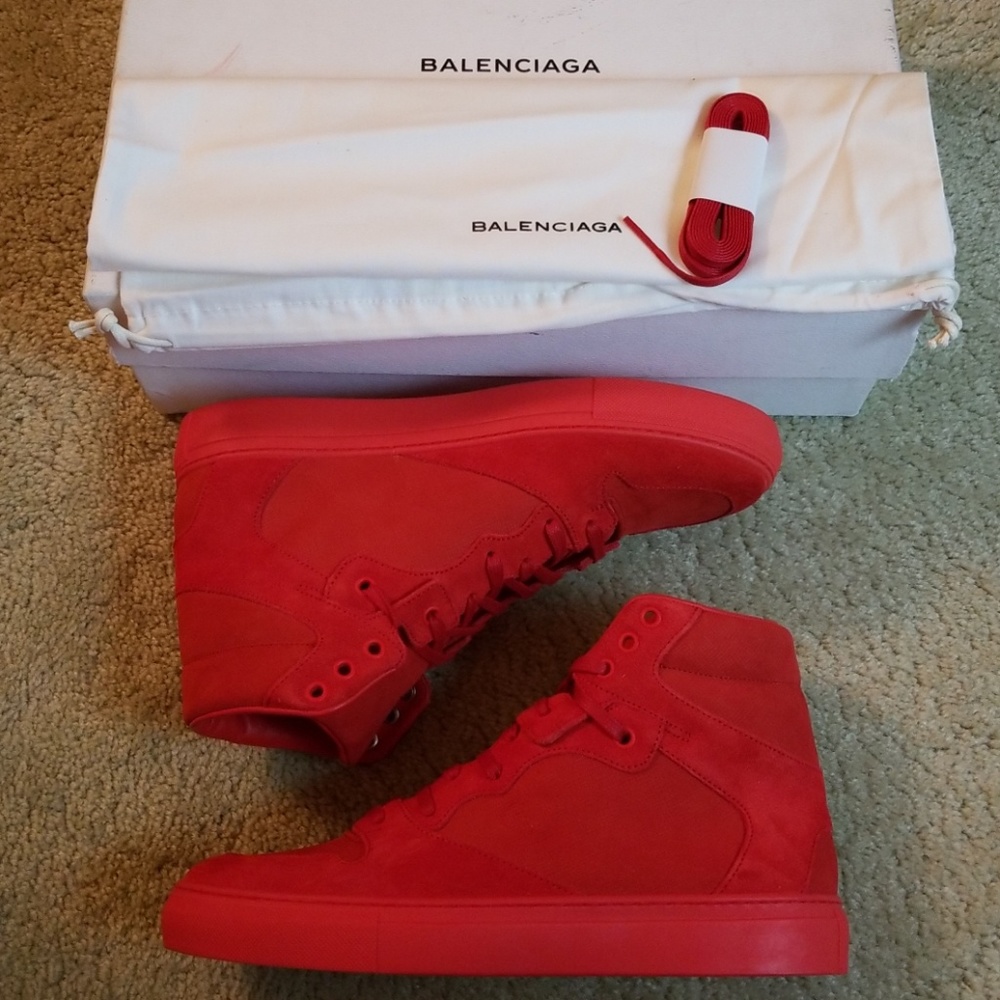New balenciaga pelle high top sneakers size 7 us